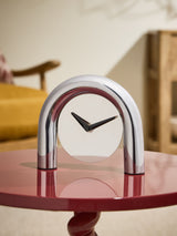 Next Chrome Mini Mantel Clock Decorative Home Accent 14cm x 16cm x 4cm- Buy online at McGrocer