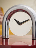 Chrome mini mantel clock 14cm x 16cm x 4cm - British product