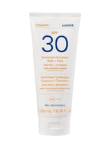 Next Korres Yoghurt Sunscreen Emulsion for Body and Face SPF30 200ml- Buy online at McGrocer