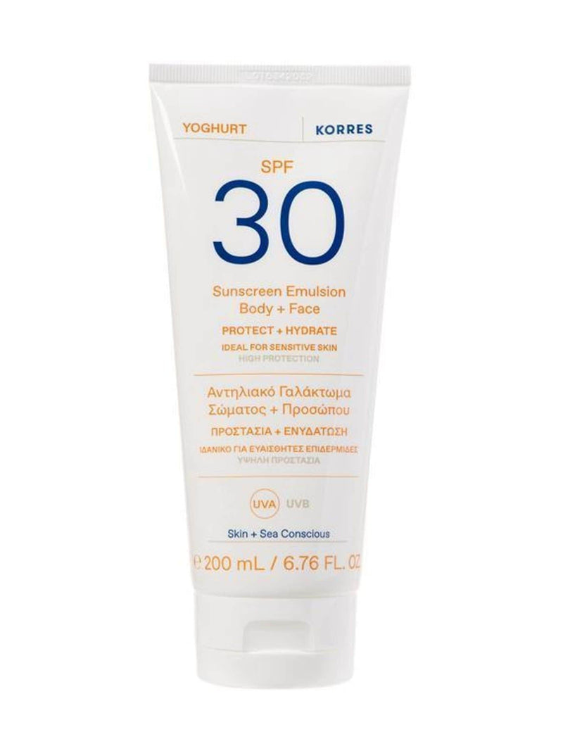 Korres Yoghurt sunscreen emulsion 200ml, UK version