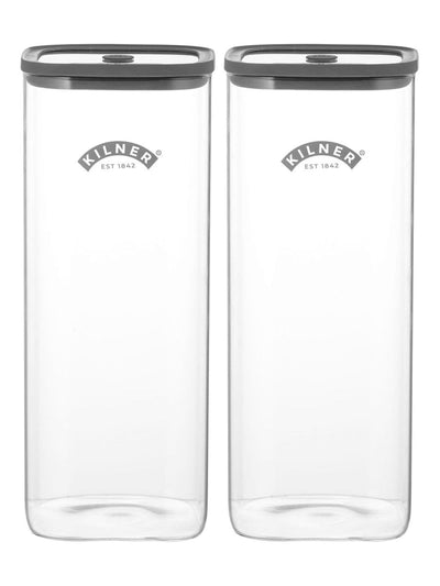 Next Kilner Clear Fresh Storage Jar 3.5 Litre Set of 2 Food Storage Jar- Buy online at McGrocer
