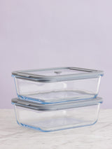 Kilner Klare Frischhalte-Glasbehälter, 2er-Set, 1.5 l