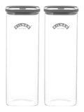 Kilner clear fresh storage jar 2l set of 2, UK version