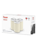 Swan cream kitchen canisters set of 3, UK version