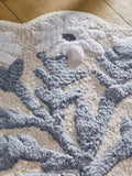 Blue floral bath mat 80x50cm, UK version
