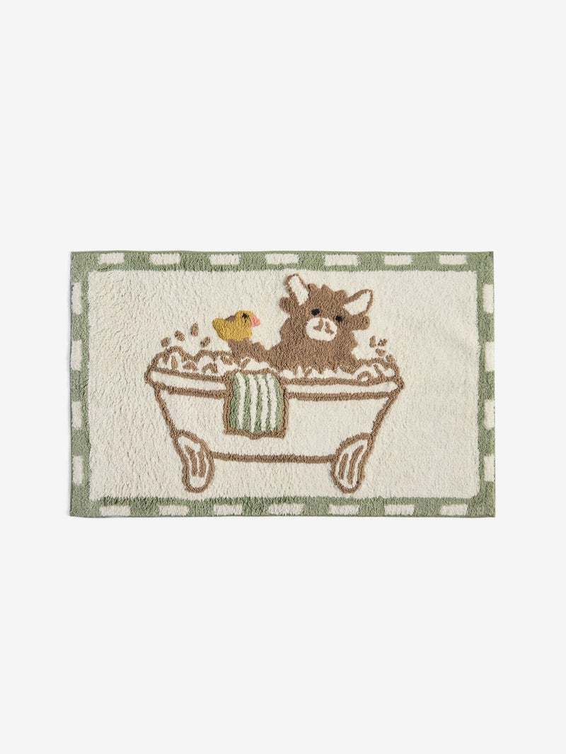 Natural Hamish Spa highland cow bath mat 80x50cm - British product