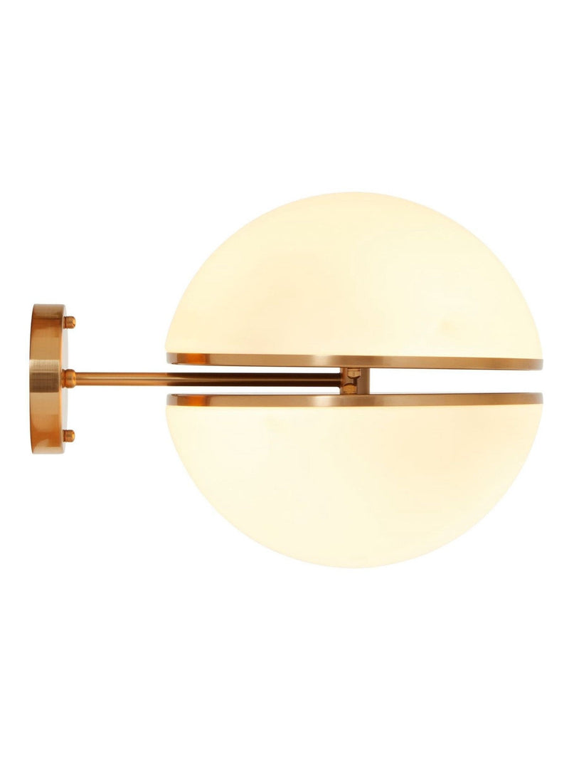 Fifty Five South brushed brass Abira wall light 30x30x42cm, imported from the UK