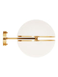 Fifty Five South brushed brass Abira wall light 30x30x42cm, imported from the UK