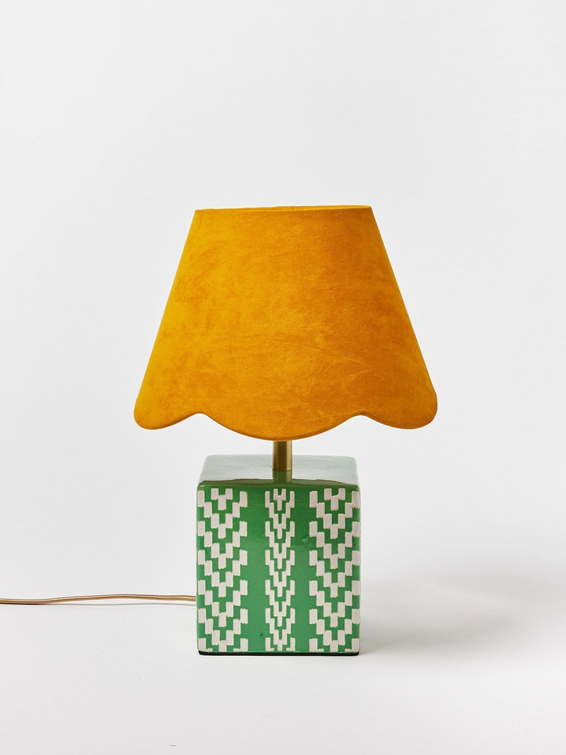 Oliver Bonas Green Tipu desk lamp 34cm (British brand)