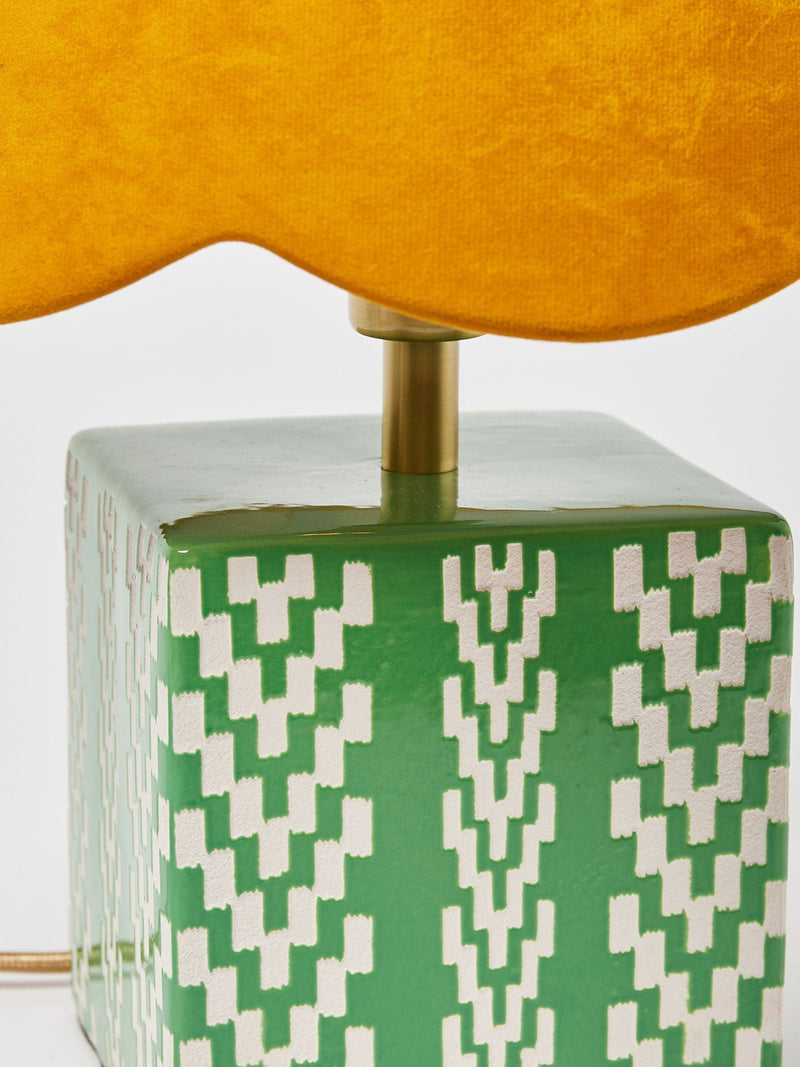 Oliver Bonas Green Tipu desk lamp 34cm (British brand)