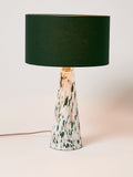 Oliver Bonas green glass table lamp large, imported from the UK