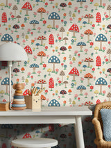 Next Cath Kidston Red Mushrooms A4 Wallpaper Sample- Buy online at McGrocer