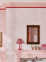 Next Cath Kidston Rose Ticking Stripe Pink Wallpaper Sample A4- Buy online at McGrocer