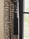 Black tassel curtain tiebacks set of 2 length 80cm - British product
