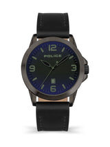 Next Police Cliff Gun Black Leather Strap Watch 47mm- Buy online at McGrocer