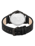 Police Cliff Gun Black Leather Strap Watch 47mm, imported from the UK