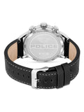 Police Kismet SS multi dial leather strap black watch 47mm, imported from the UK