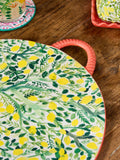 Lucy Tiffney yellow lemons serving platter 42cm - British product