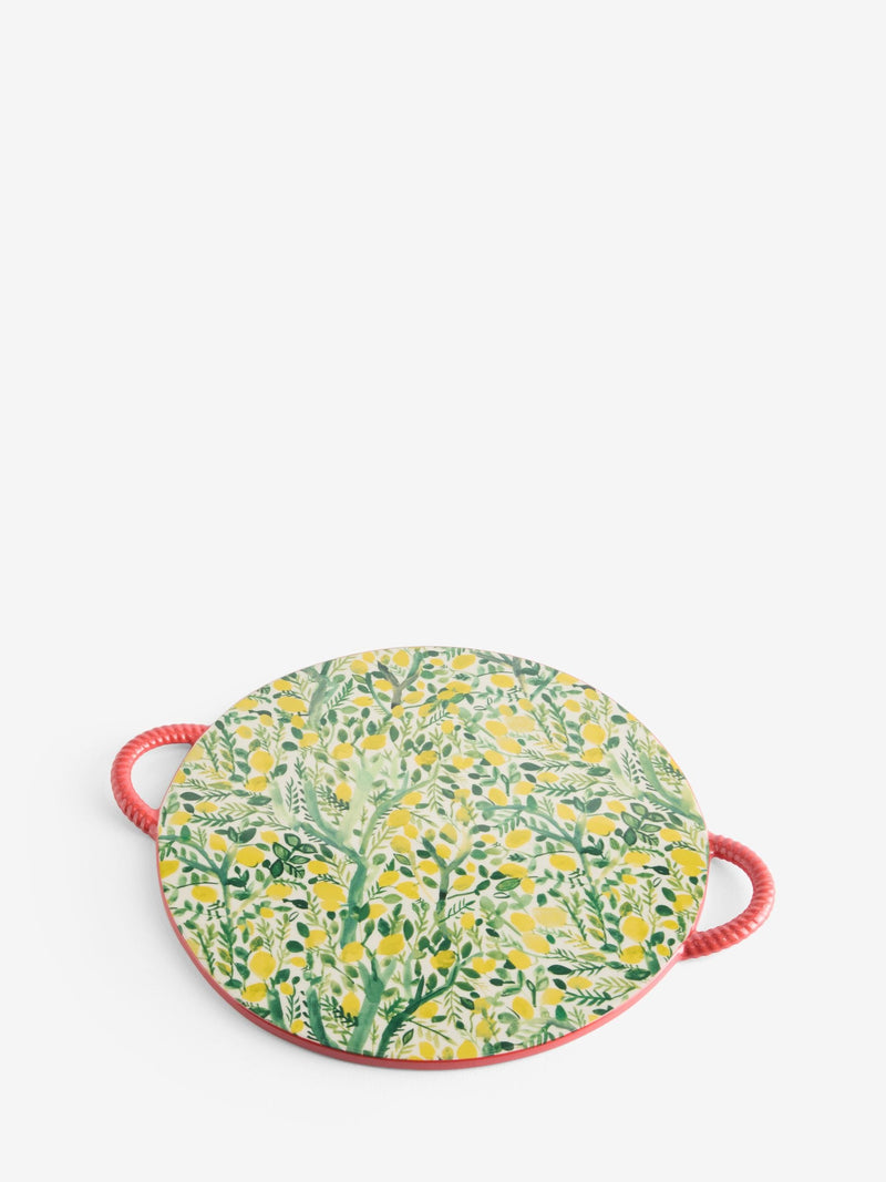Lucy Tiffney yellow lemons serving platter 42cm - British product
