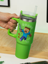 Next Minecraft Creeper and Steve Multiway Travel Cup 900ml- Buy online at McGrocer