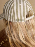 Joules Daley striped green ecru baseball cap, British product