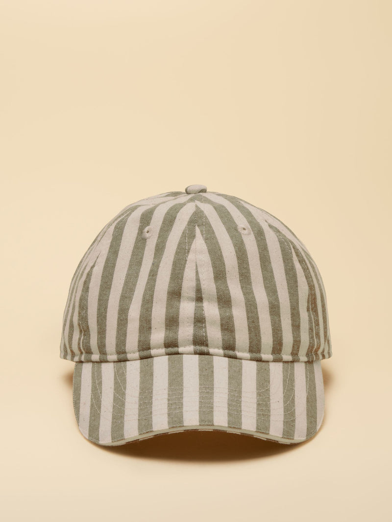 Joules Daley striped green ecru baseball cap, British product