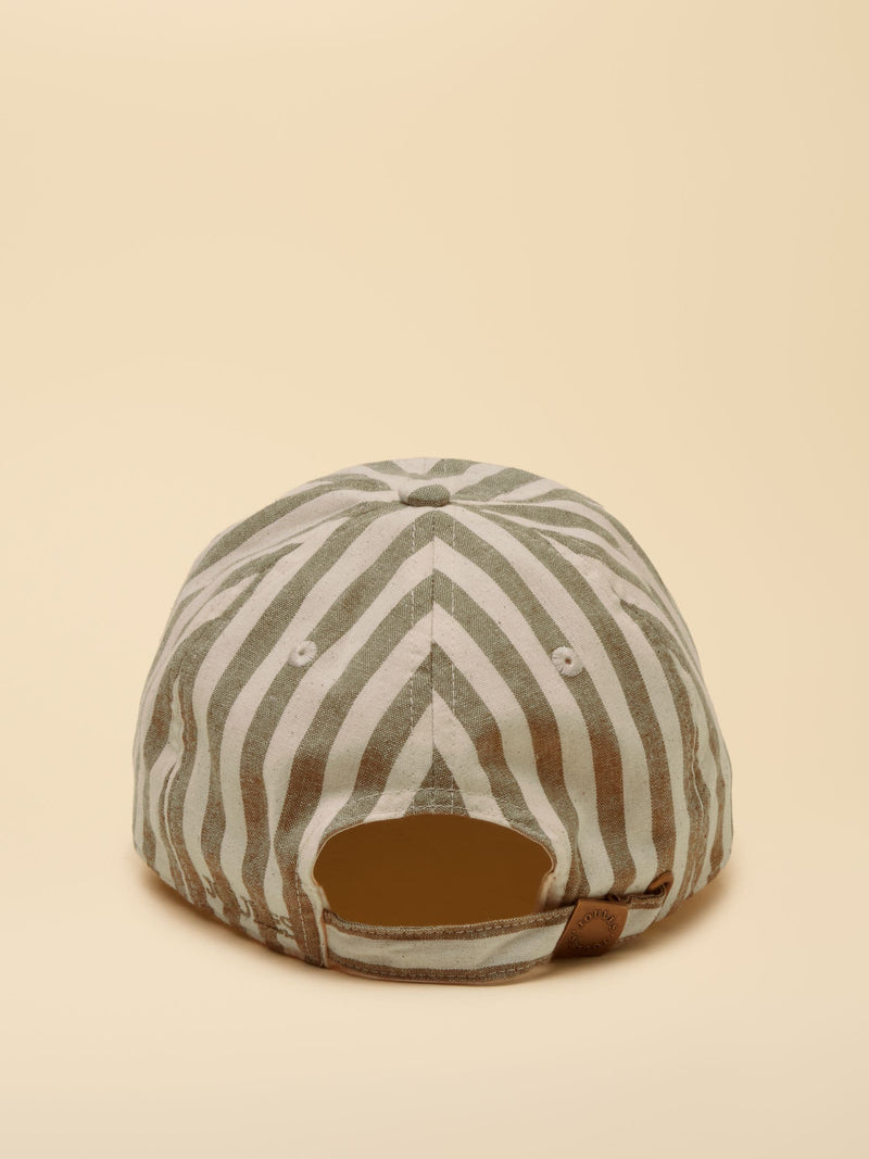 Joules Daley striped green ecru baseball cap, British product