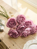 Shabby Chic pink artificial peony stems 57cm, imported from the UK