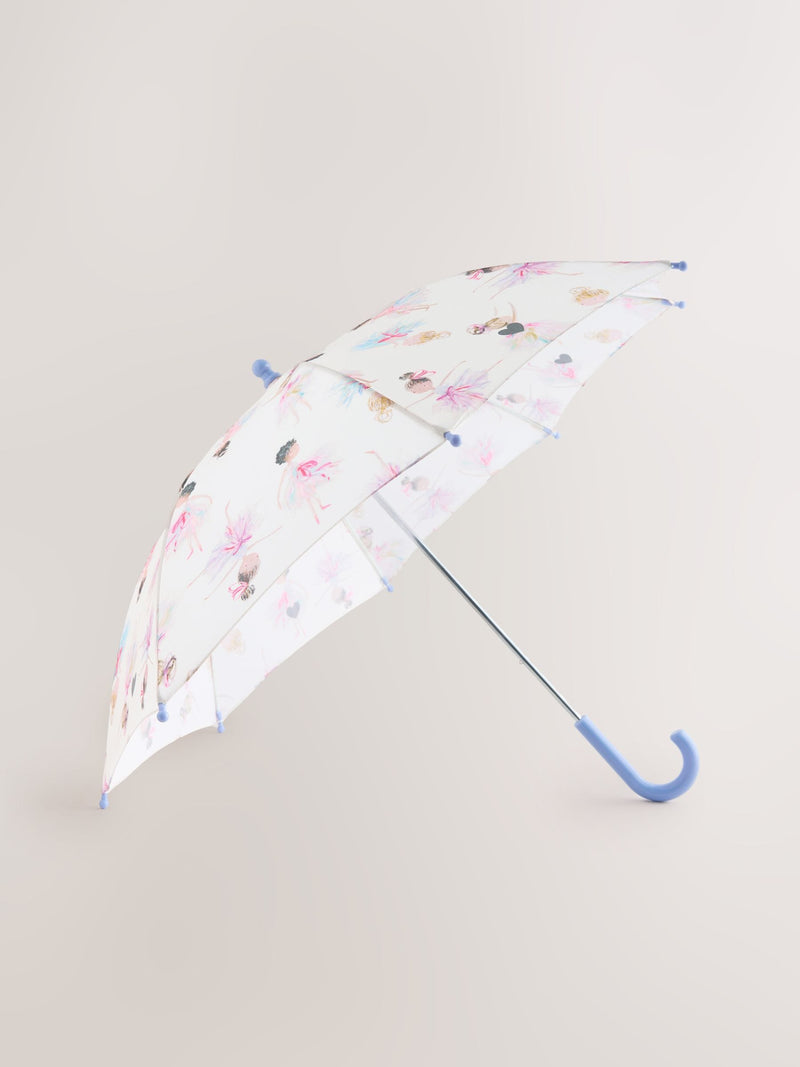 Fairy kids umbrella rainbow print 59cm, imported from the UK