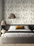Ohpopsi Neutral Grey Blossom wallpaper 10m, imported from the UK