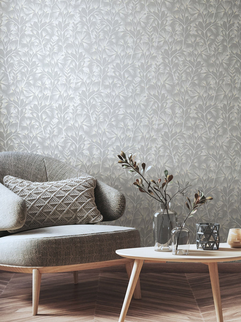 Ohpopsi Grey Arabella non-woven wallpaper 10m - British product