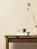 Hoopla Walls Oat Tiny Stripe wallpaper 10m roll (British brand)