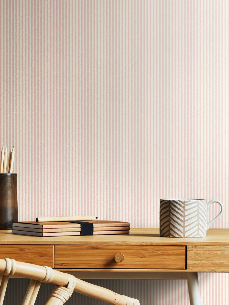 Hoopla Walls Rose Tiny Stripe wallpaper 10m (British brand)
