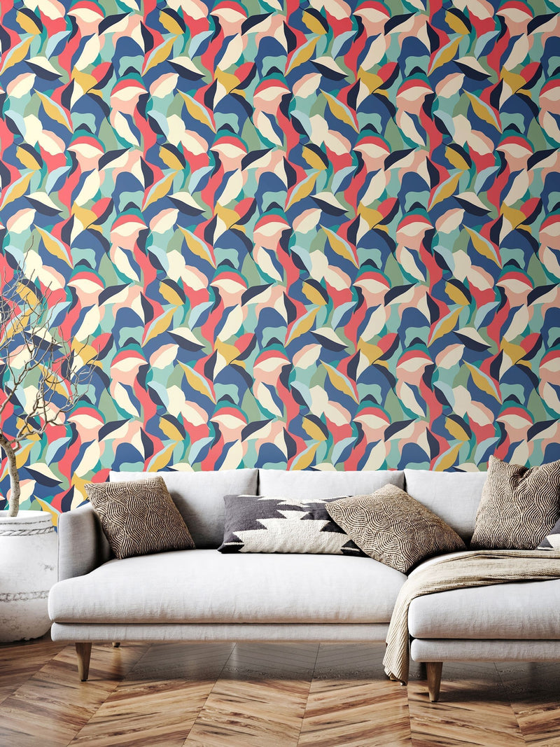 Hoopla Walls Navy Twist Leafy wallpaper 10M, UK version