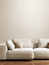 Next Hoopla Walls Linen Chalk Stripe 10M Wallpaper- Buy online at McGrocer