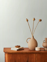 Next Hoopla Walls Seafoam Chalk Stripe Wallpaper 10m- Buy online at McGrocer