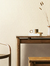 Next Hoopla Walls Linen Ditsy Leaf Stripe Wallpaper 10m- Buy online at McGrocer