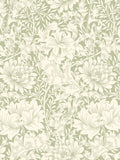 Hoopla Walls wallpaper sage green chrysanthemum 10m (British brand)