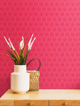 Next Hoopla Walls Bright Pink Retro Arch Wallpaper (10m x 50cm)- Buy online at McGrocer