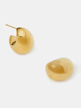 Next Accessorize Gold Tone 14ct Chunky Dome Hoop Earrings- Buy online at McGrocer