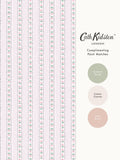 Cath Kidston Pink Rose Ticking Stripe wallpaper 10m, imported from the UK