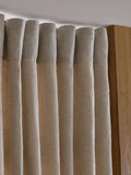 Natural N. linen light filtering curtains, imported from the UK