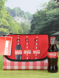 Kimm Miller Coca Cola picnic blanket glass bottles design 200x147cm, UK version