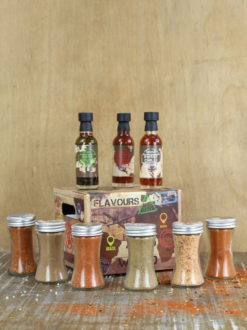 Kimm & Miller Around The World seasoning set, UK version