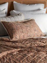 Next Secret Linen Store Brown Ellie Cotton Quilted Cushion Cover 60x40cm- Buy online at McGrocer