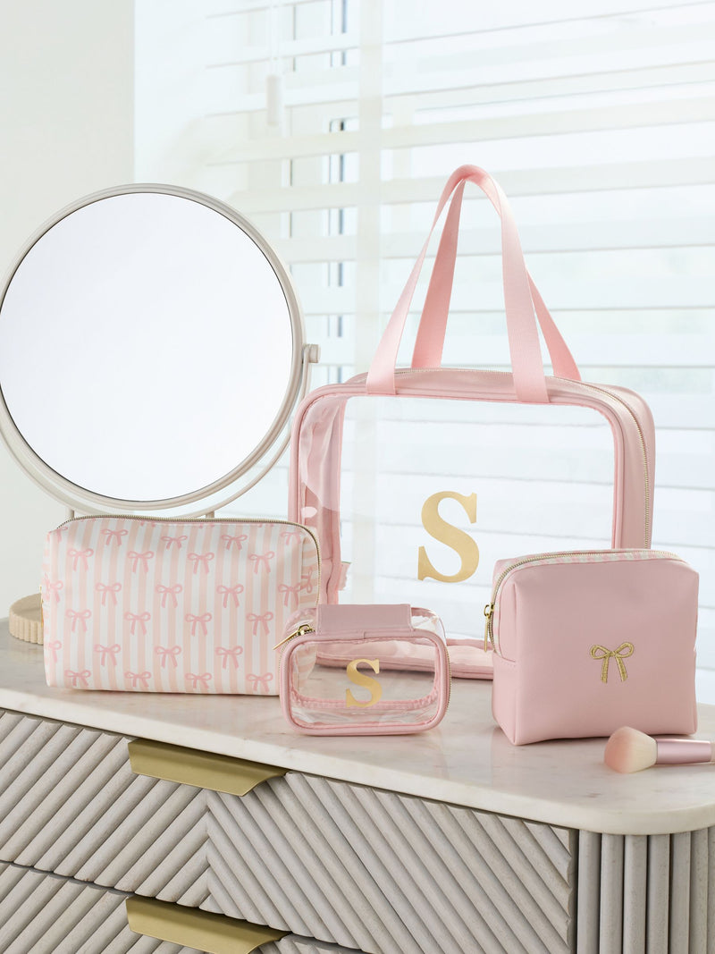 Pink alphabet makeup bag set 4-in-1, UK version
