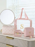 Pink alphabet makeup bag set 4-in-1, UK version
