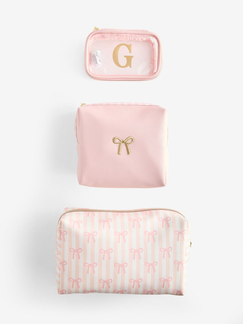Pink alphabet makeup bag set 4-in-1, UK version