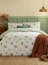 Wylder Nature White Brushed Cotton Pumpkin Spice Duvet Set