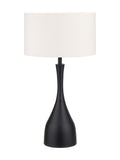 Pacific Lifestyle Llora curved table lamp with white shade, UK version